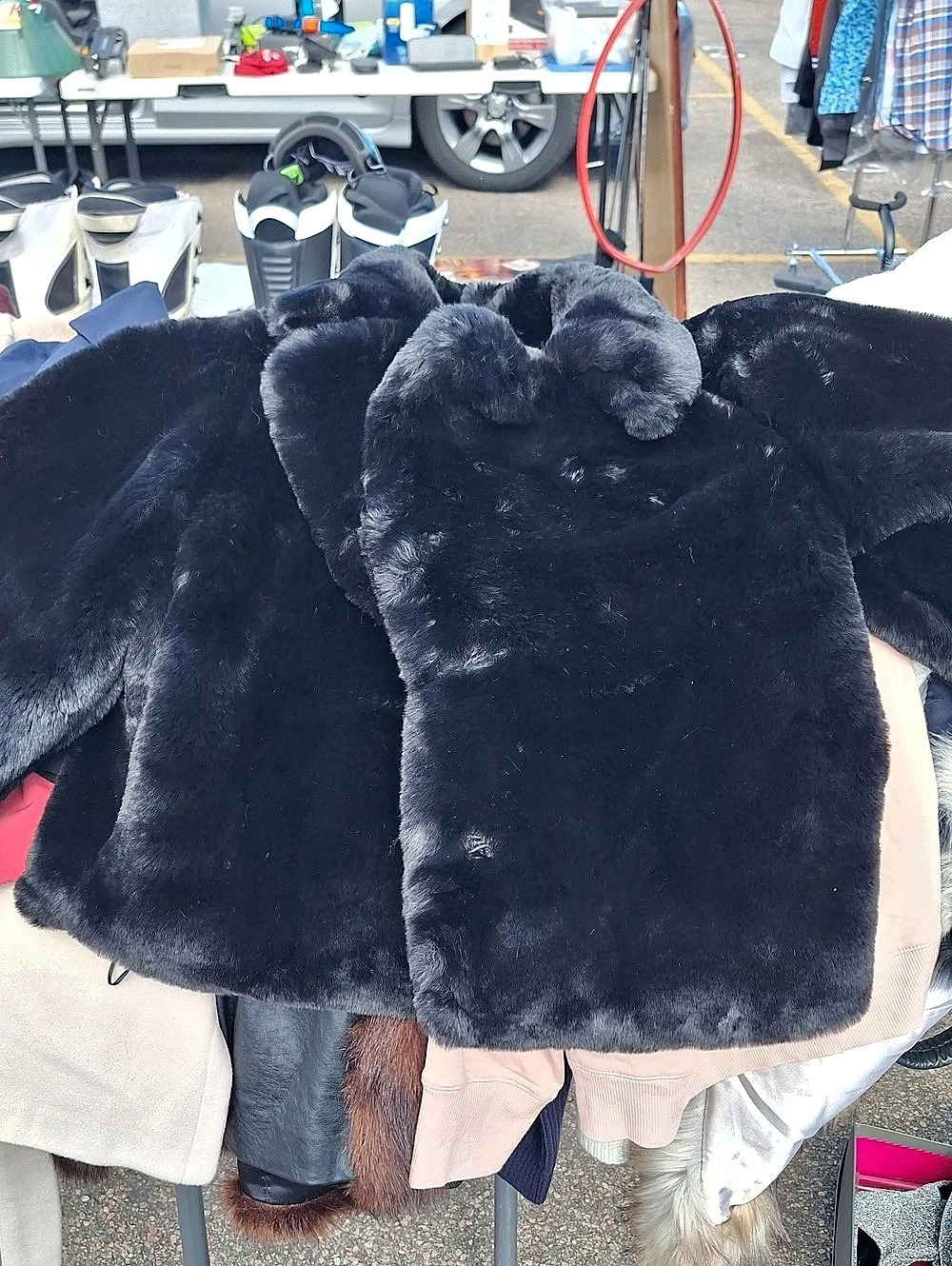 Victoria's Secret Faux Fur Jacket Black Size Small